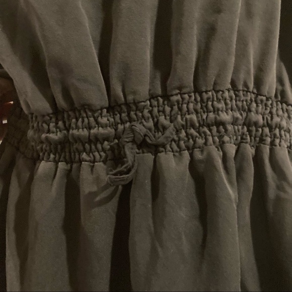 Dex Raw Hem and sleeve Black Dress elastic waist - Picture 4 of 6